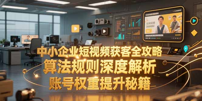中小企业短视频获客全攻略,算法规则深度解析,账号权重提升秘籍-优优云网创