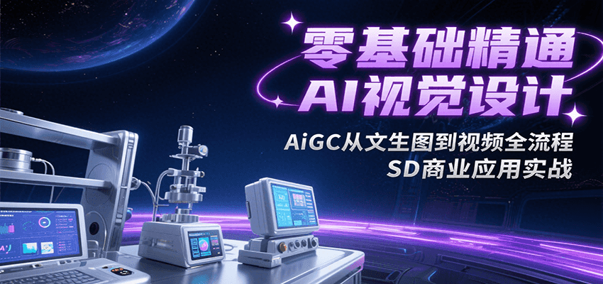 零基础精通AI视觉设计,AiGC从文生图到视频全流程,SD商业应用实战-优优云网创
