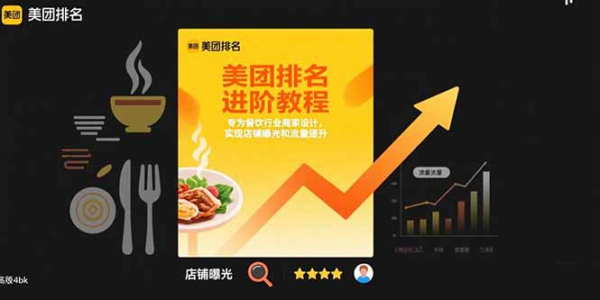 美团排名进阶教程：专为餐饮行业商家设计，实现店铺曝光和流量提升-优优云网创