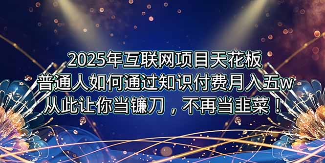 2025年互联网项目天花板,普通人如何通过卖项目实现逆风翻盘,月入5W+!-优优云网创