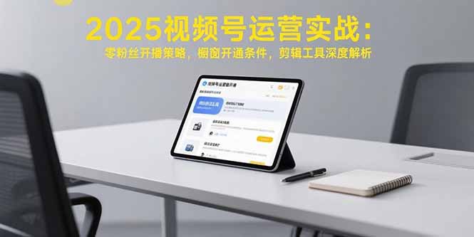 2025视频号运营实战：零粉丝开播策略，橱窗开通条件，剪辑工具深度解析-优优云网创