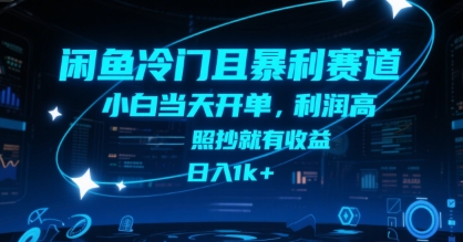 闲鱼冷门且暴利赛道,小白当天开单,利润高,照抄就有收益,日入1k+【揭秘】-优优云网创