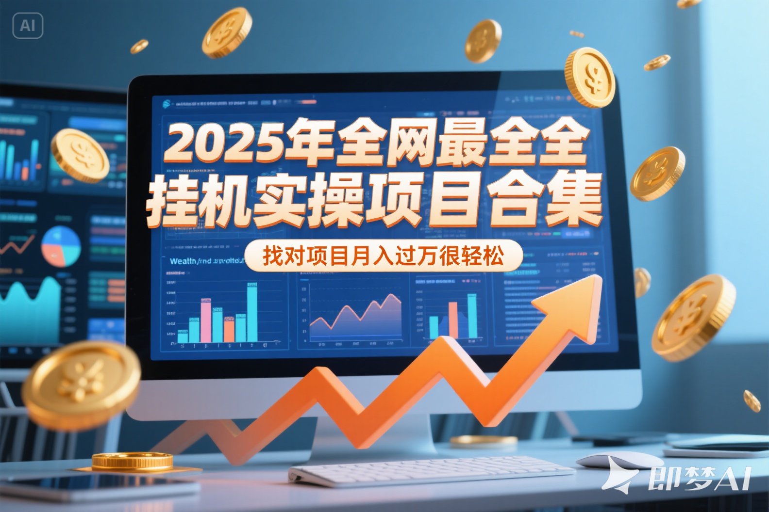 2025年挂机实操项目实操演练，挂机类型，AI直播类型，轻资产创业类型…-优优云网创