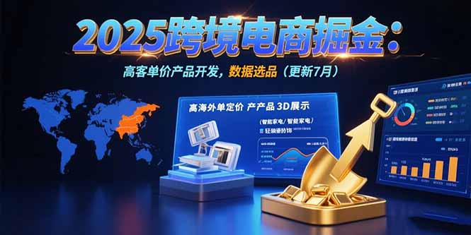 2025跨境电商掘金:蓝海市场定位,高客单价产品开发,数据选品(更新7月-优优云网创